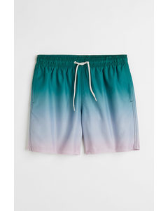 Patterned Swim Shorts Dark Turquoise/ombre