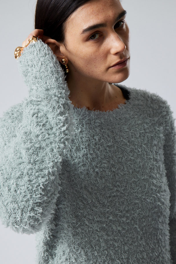 Weekday Judi Hairy Sweater Gråblå