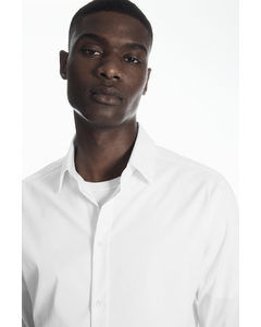 Tailored Poplin Shirt - Slim White