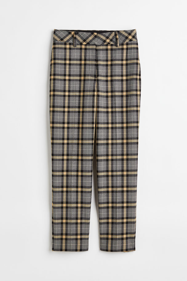 H&M Cigarette Trousers Grey/checked