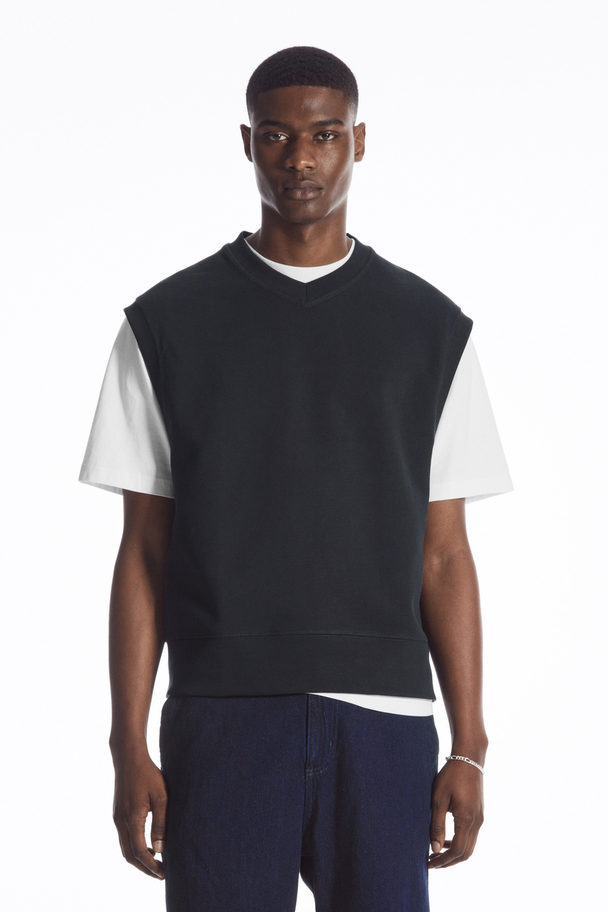 COS V-neck Jersey Vest Navy