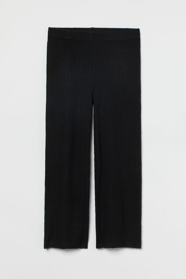 H&M H&m+ Knitted Trousers Black