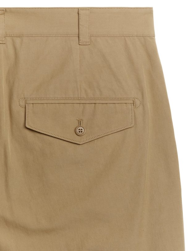 ARKET Cotton Lyocell Chinos Dark Beige