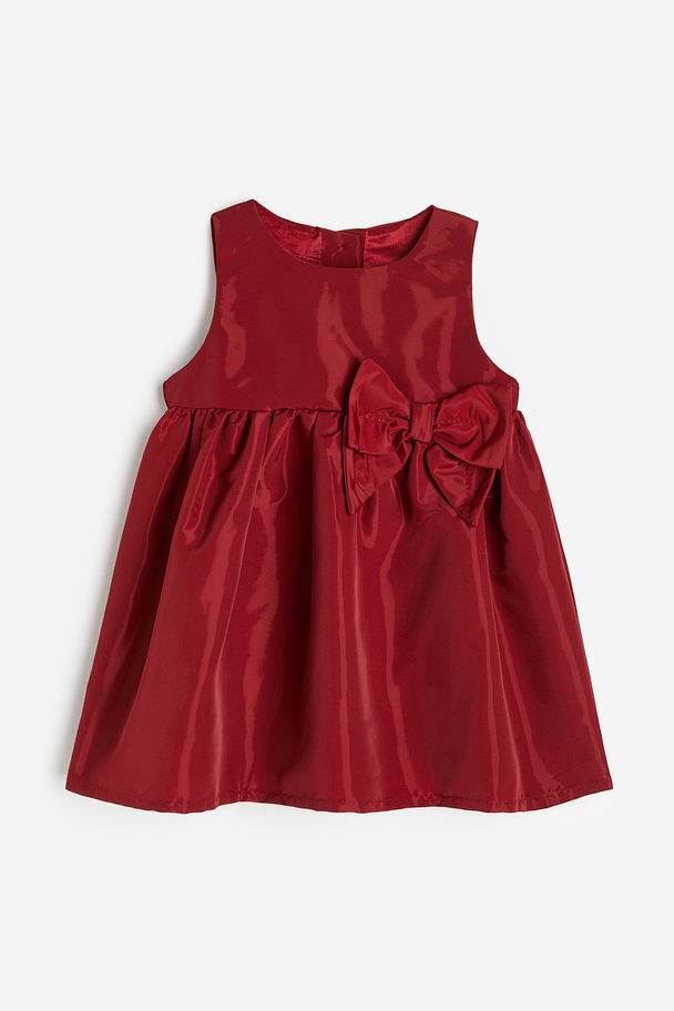 H&M Kleid mit Schleife Dunkelrot