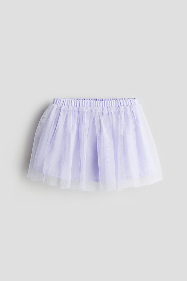 H&M Glittery Tulle Skirt Lilac