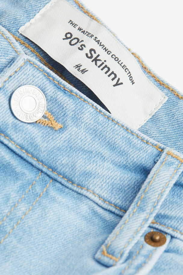H&M H&m+ 90's Skinny Regular Ankle Jeans Licht Denimblauw
