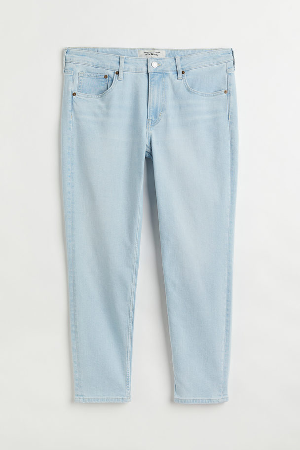 H&M H&m+ 90's Skinny Regular Ankle Jeans Bleek Denimblauw