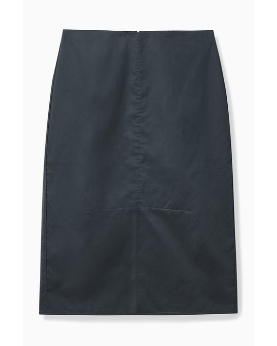 COS Semi-sheer Midi Pencil Skirt Black