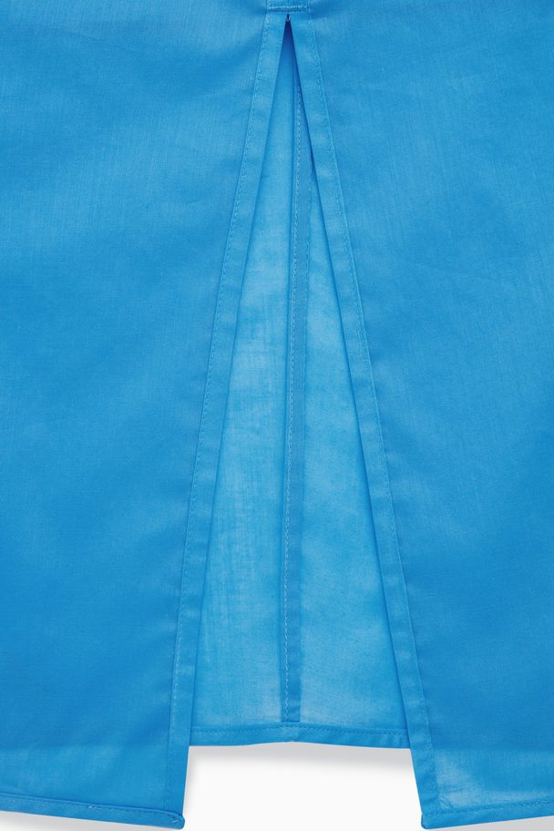 COS Semi-sheer Midi Pencil Skirt Bright Blue