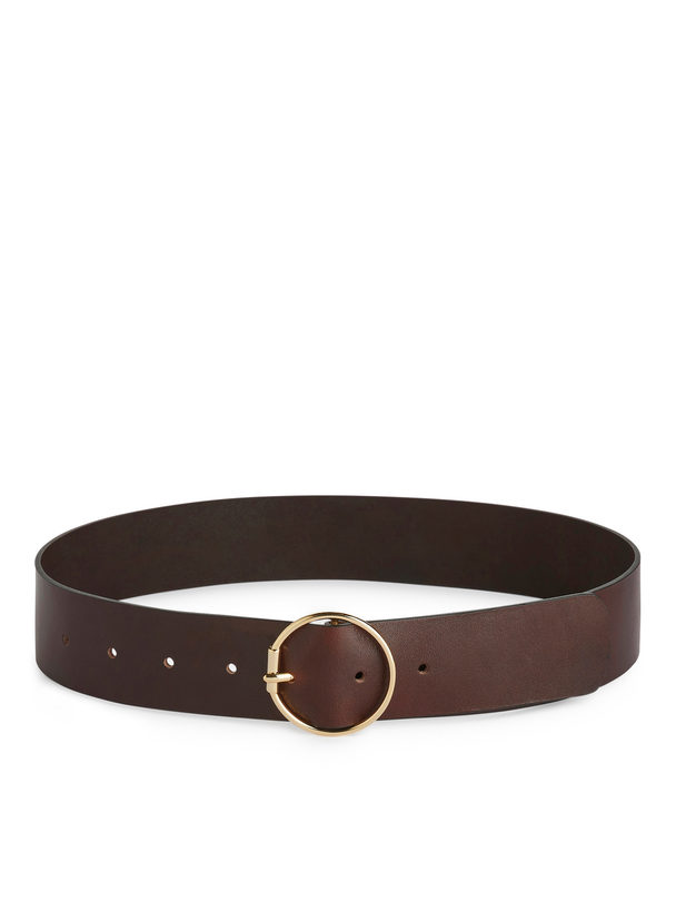 ARKET Wide Hip Belt Dark Brown