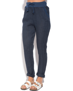 Fluid Fitted Cut Pant With Pockets And Drawstring