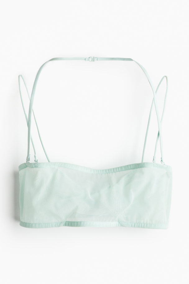 H&M Transparentes Bralette mit Twistdetail Mintgrün