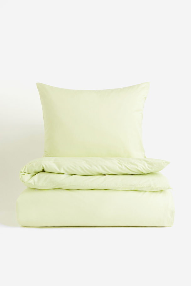 H&M HOME Bettwäsche für Einzelbett Hellgrün