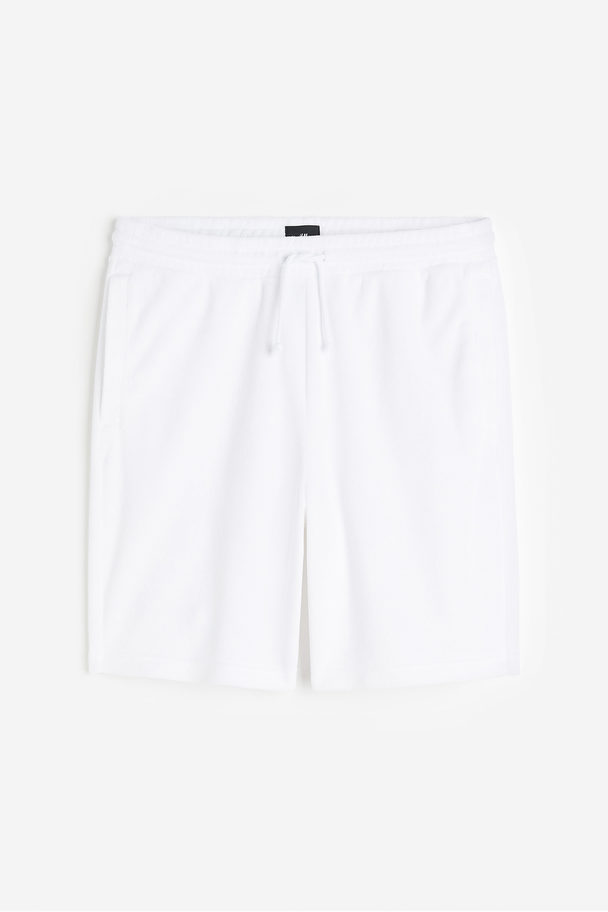 H&M Sweatshort - Relaxed Fit Wit