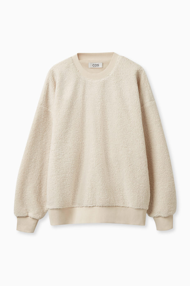 COS Oversized Teddy Sweater Off-white