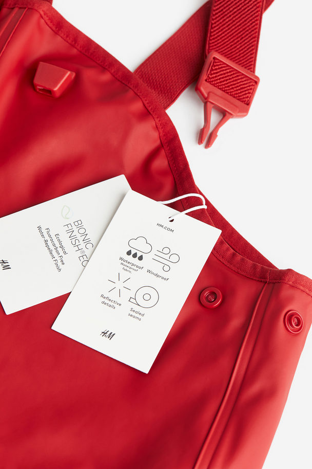 H&M Regenhose mit Trägern Rot