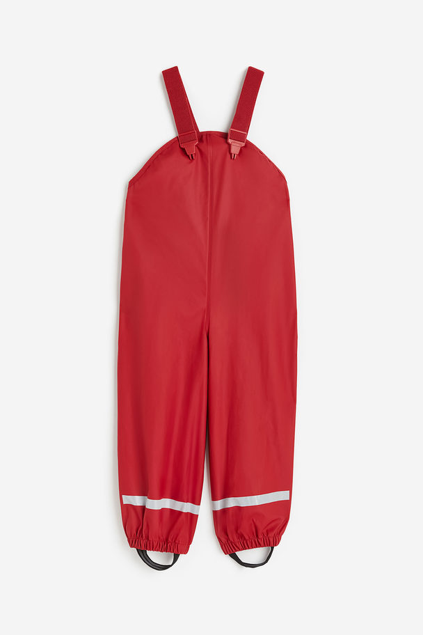 H&M Rain Trousers With Braces Red