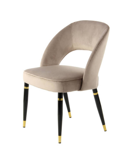 360Living Chair Courtney 525 2er-set Taupe / Gold