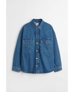 Jacke aus Baumwolldenim Blau
