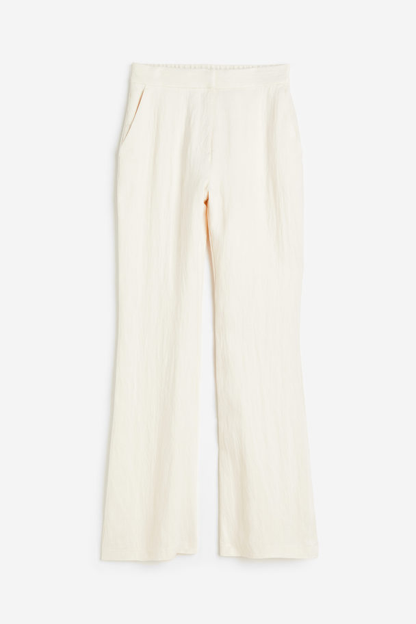 H&M Ausgestellte Hose aus Viskose Cremefarben