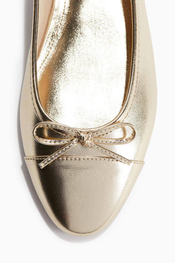 H&M Ballerinas Goldfarben