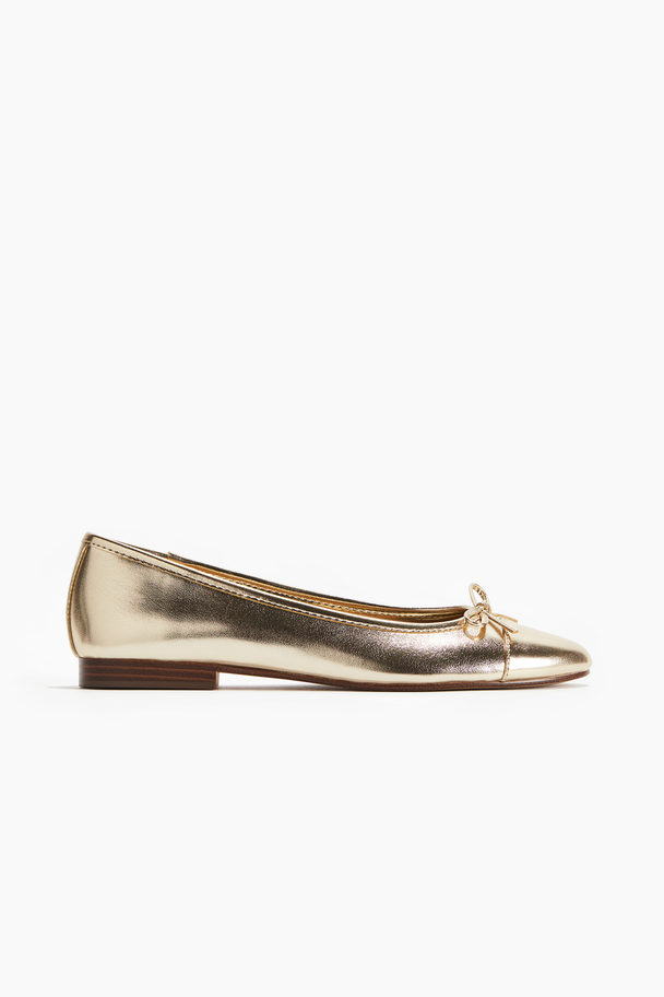 H&M Ballerinas Goldfarben