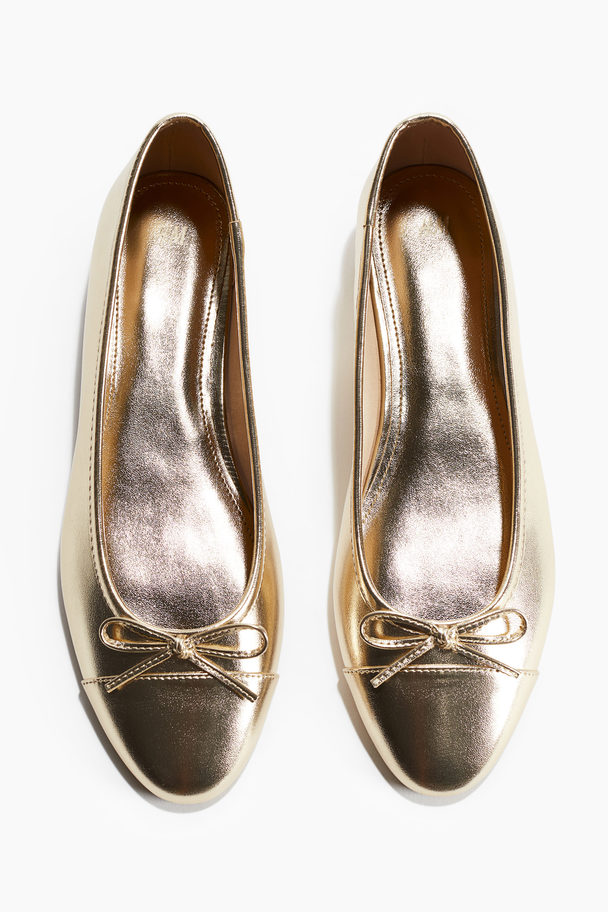 H&M Ballerinas Goldfarben