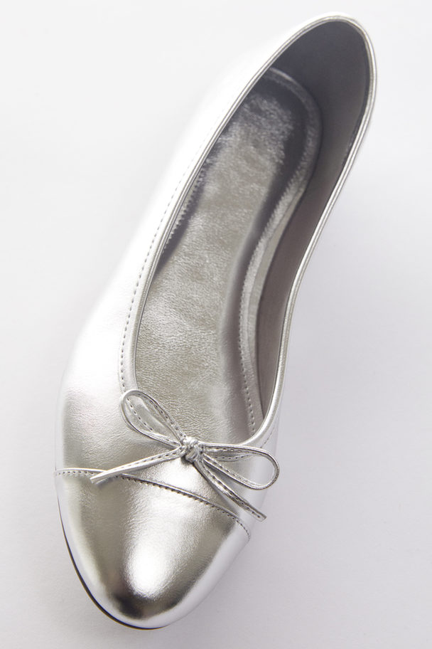 H&M Ballet Pumps Silver-coloured