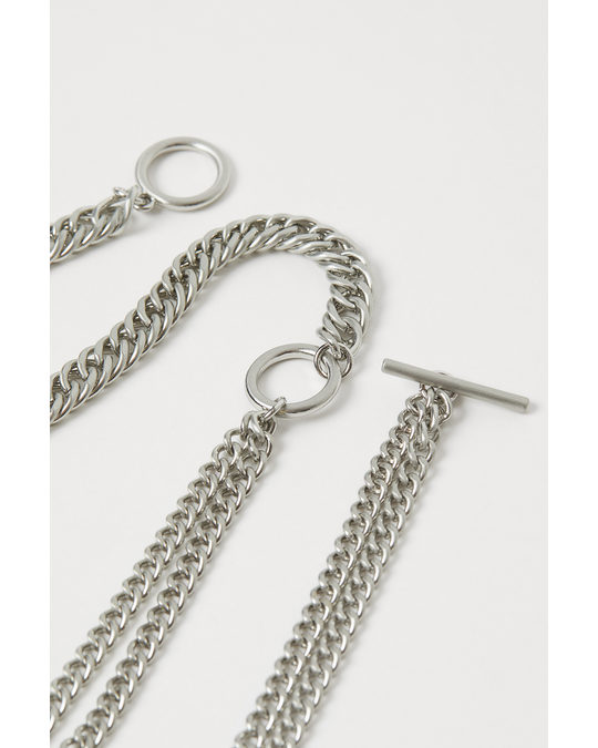 H&M Asymmetric Necklace Silver-coloured