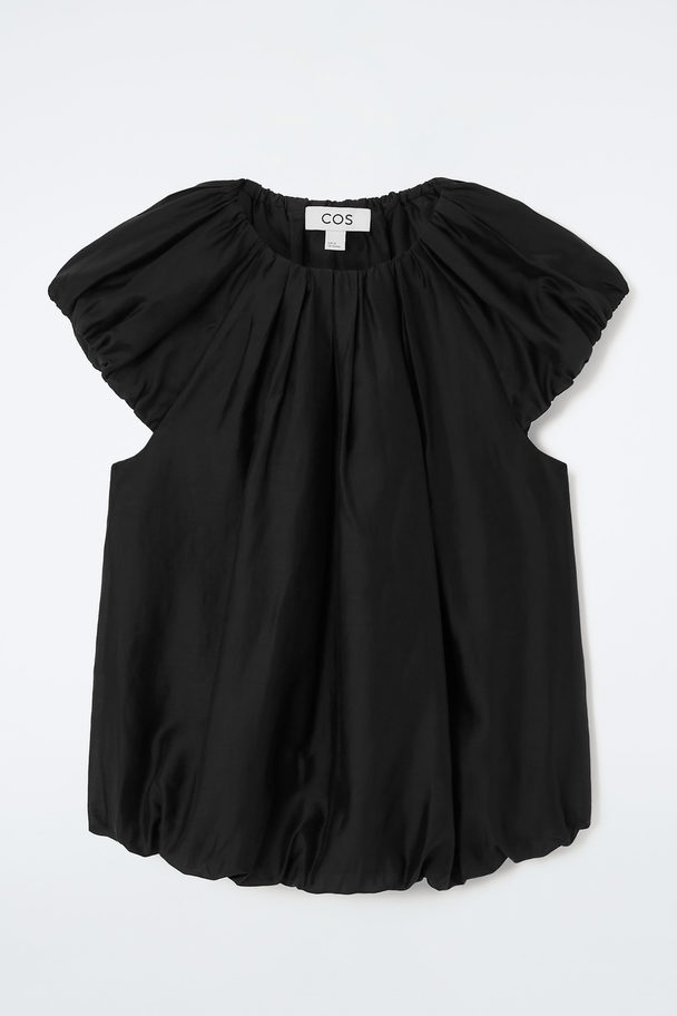 COS Voluminous Parachute Blouse Black