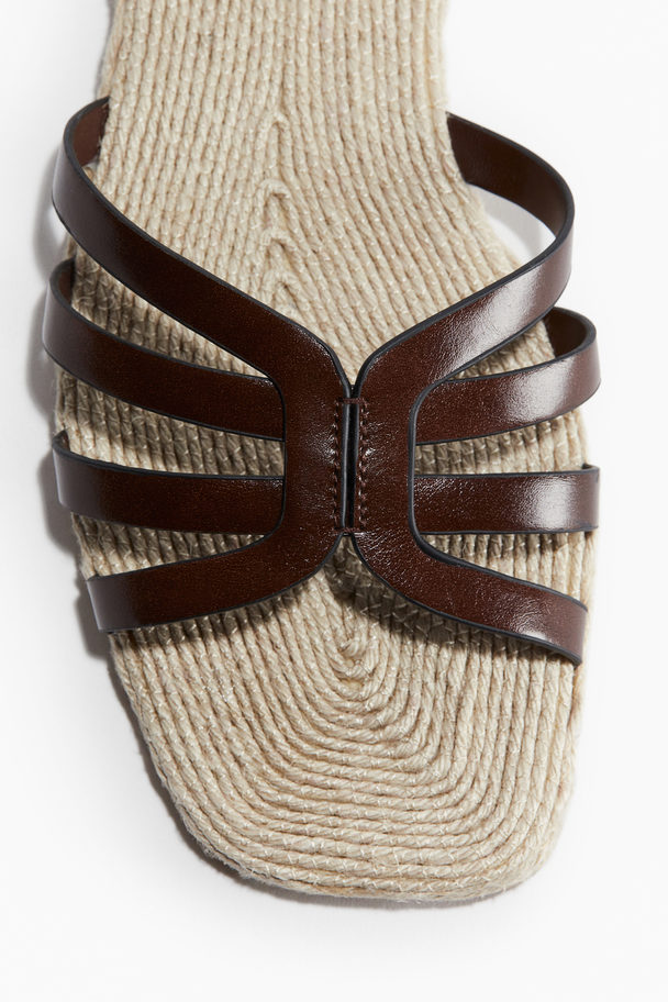 H&M Espadrille-sandaler Mørkebrun