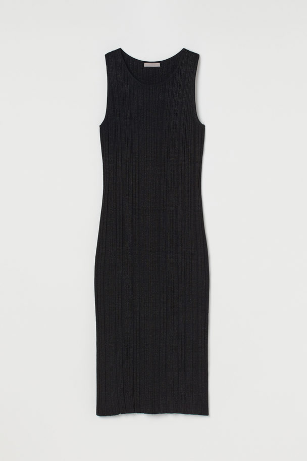 H&M Glittery Bodycon Dress Black