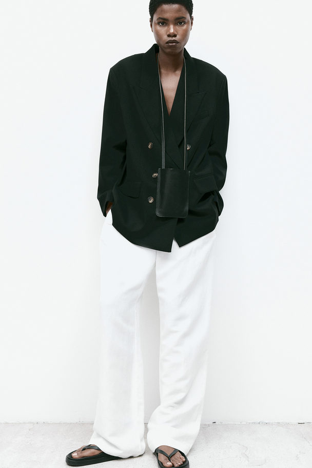 H&M Oversized Double-breasted Blazer Zwart