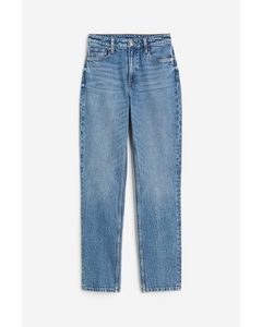 Slim Straight Ultra High Jeans Ljus Denimblå