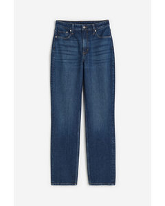 Slim Straight Ultra High Jeans Denimblå