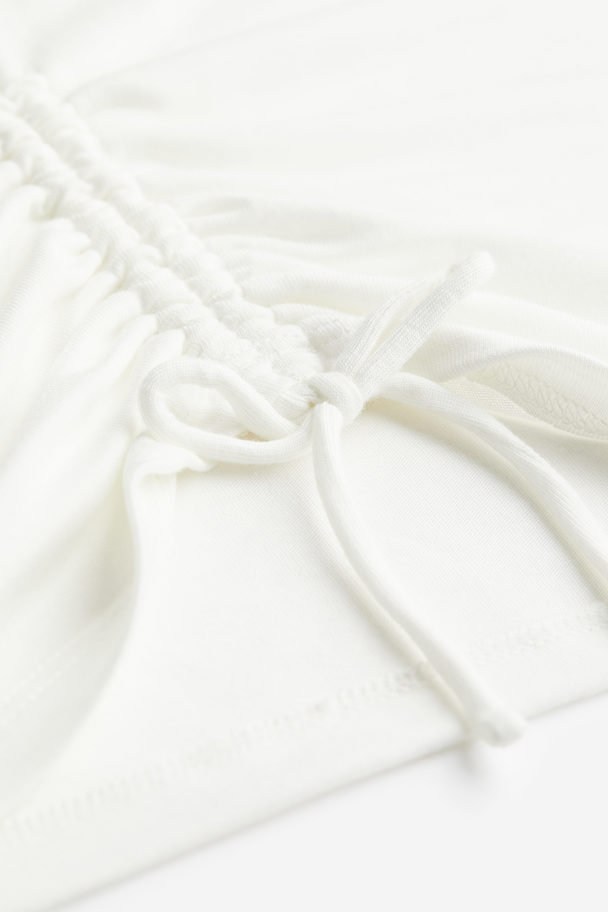 H&M Drawstring T-shirt White