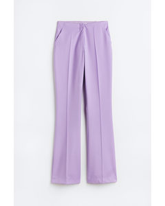 Flared Trousers Light Purple