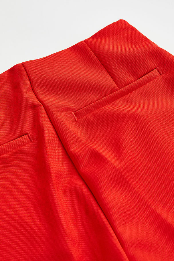 H&M Flared Trousers Bright Red