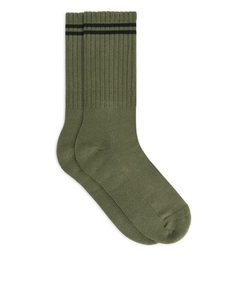 Sporty Cotton Socks Green