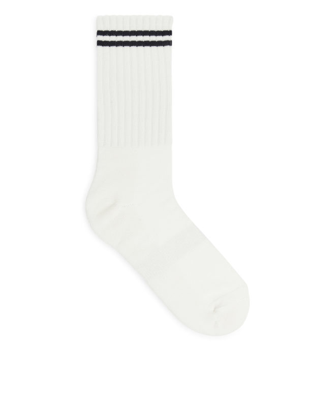 ARKET Sportliche Baumwollsocken Weiß