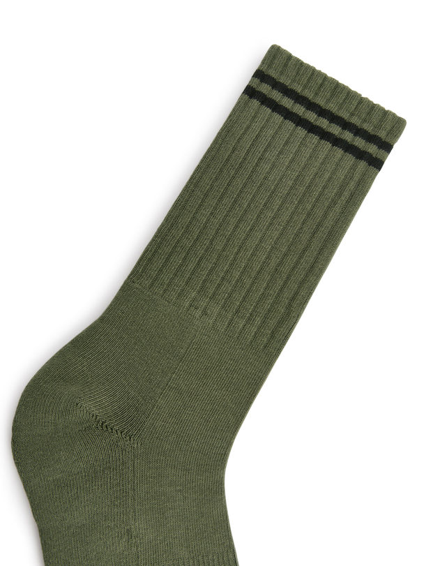 ARKET Sporty Cotton Socks Green