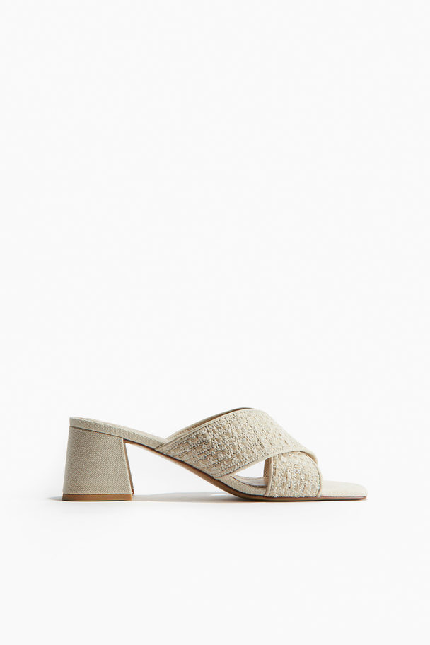 H&M Slip-ins Med Struktur Lys Beige