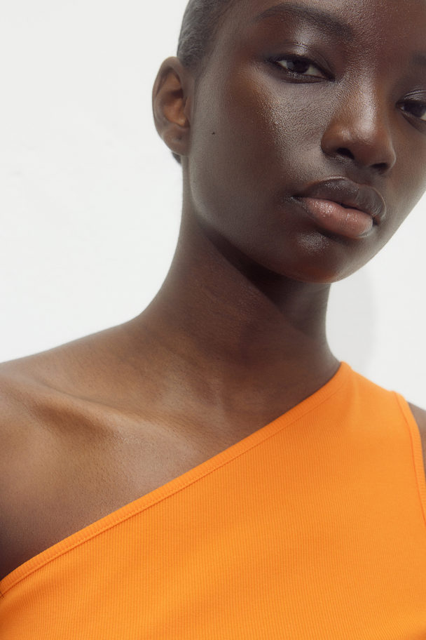 H&M One-shouldertop Oranje