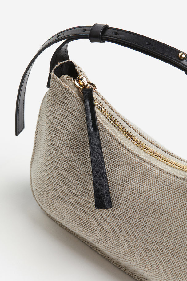 H&M Shoulder Bag Light Beige/black