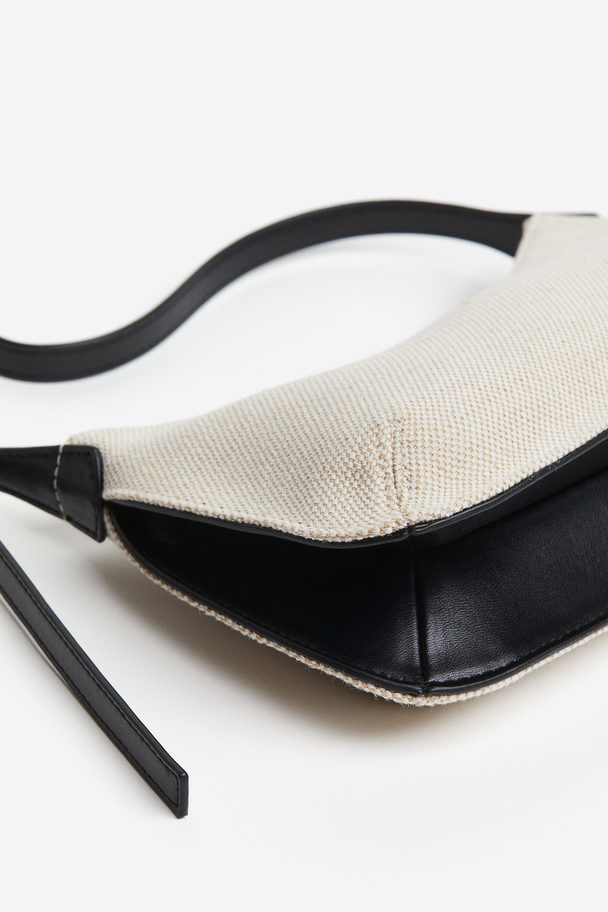H&M Shoulder Bag Light Beige/black