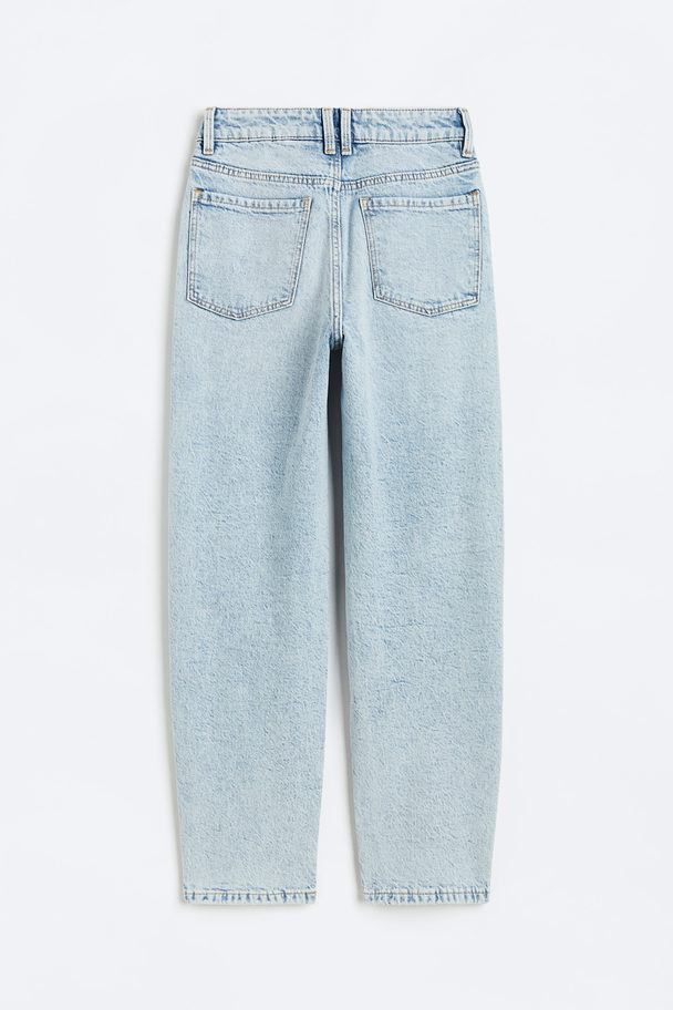 H&M Relaxed Tapered Fit Jeans Licht Denimblauw