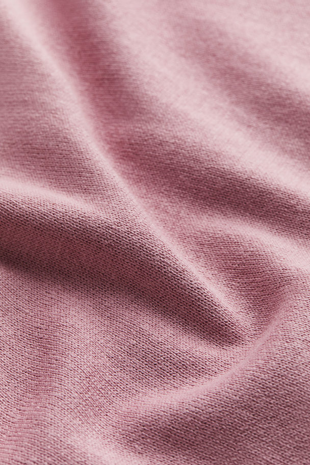H&M Fine-knit Dress Pink