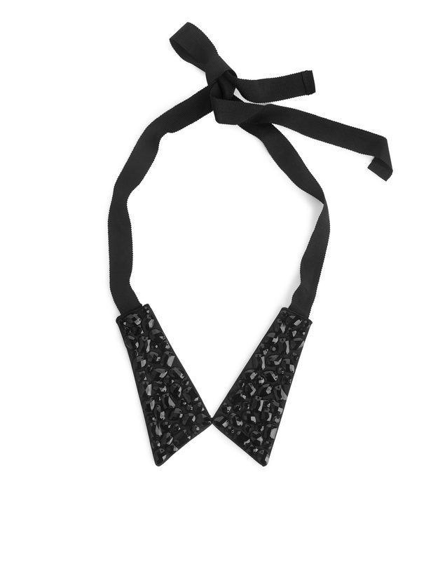 Arket Crystal-beaded Collar Black