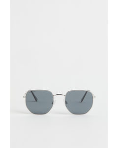 Polariserede Solbriller Sølv/sort