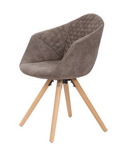 Chair Chadwick 110 2er-Set grey / brown